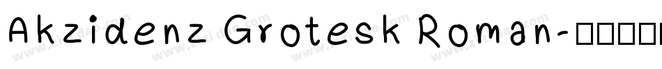 Akzidenz Grotesk Roman字体转换